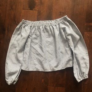 Nwot brandy Melville striped off shoulder top OS